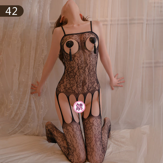 Erotic Fishing Net Stockings No Removal Lingerie 42